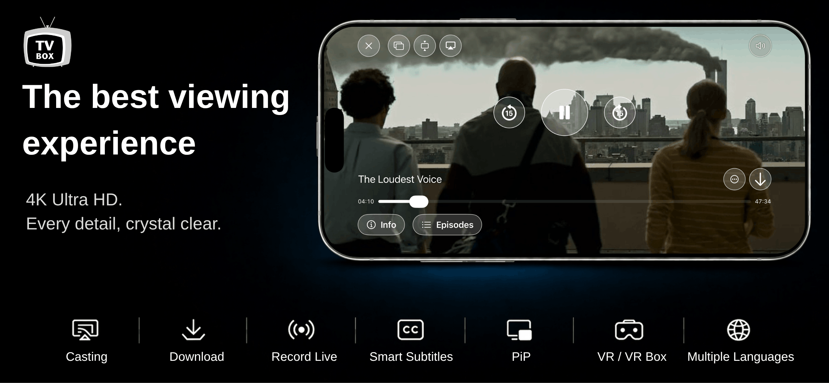 TV-Box playback controls on iPhone